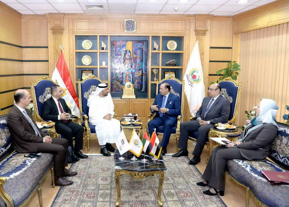 The delegation of the University of Sharjah at Mansoura University; To discuss ways of joint cooperation